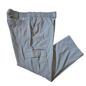 NWT Eddie Bauer Women's Guide Ripstop Cargo Ankle Pants SZ 12 Petite Gray Hike